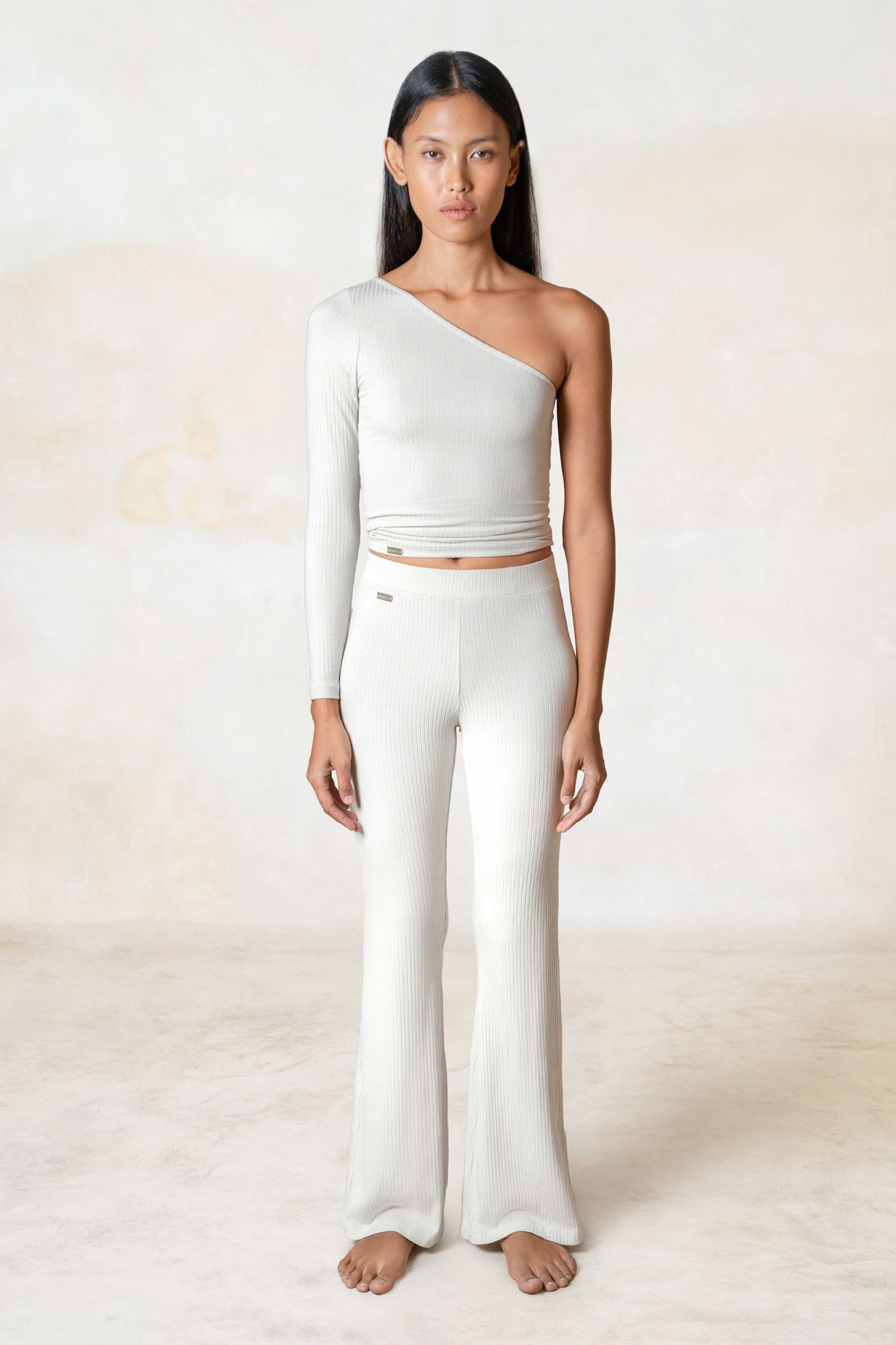 Rib One Shoulder Top