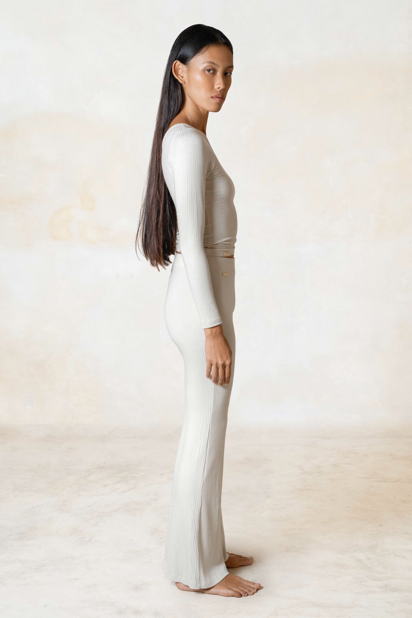 Rib One Shoulder Top