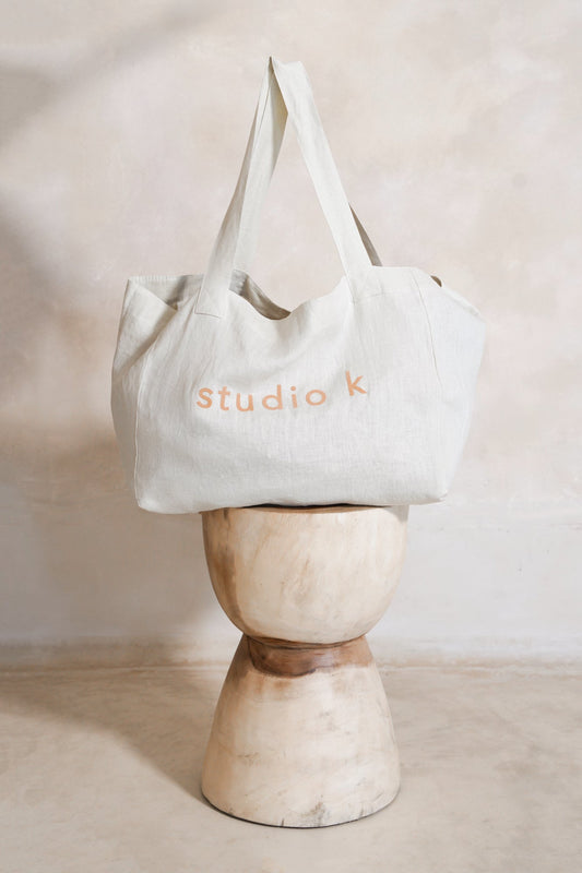 Linen Oversized Tote Bag