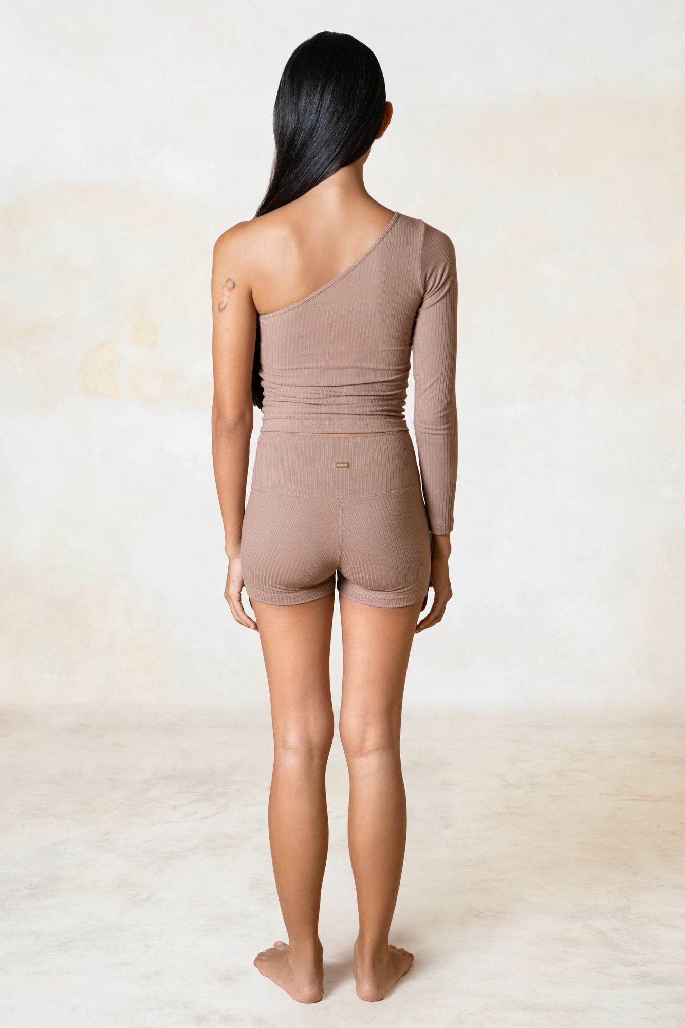 Rib One Shoulder Top