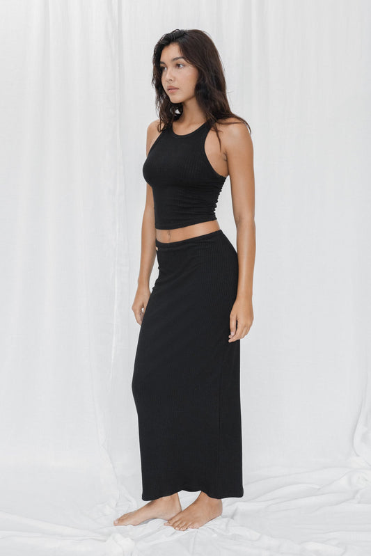 Rib Long Skirt